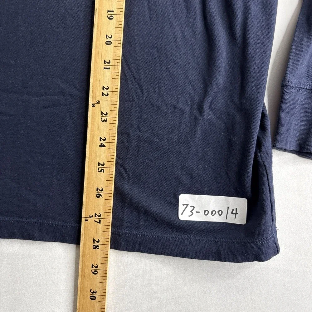 J.Crew Men's Medium Navy Blue Cotton Long Sleeve T-Shirt Casual - Picture 3 of 6